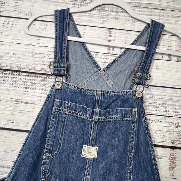 Y2K 2001 Old Navy Denim Overalls Carpenter Straight Leg Size Medium Women's - Picture 2 of 13